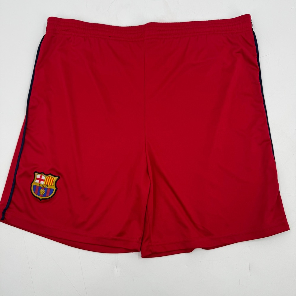 Vintage FC Barcelona Soccer Shorts Red Blue Athletic Men's Size L Gym Training‎